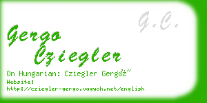 gergo cziegler business card